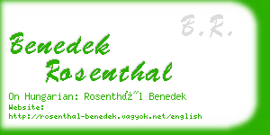 benedek rosenthal business card